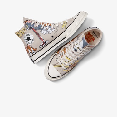  Converse x Tom & Jerry Chuck 70 Unisex Bej Sneaker