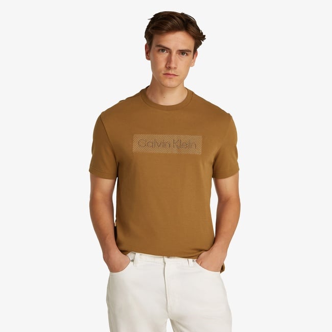  Calvin Klein Erkek Kahverengi T-Shirt