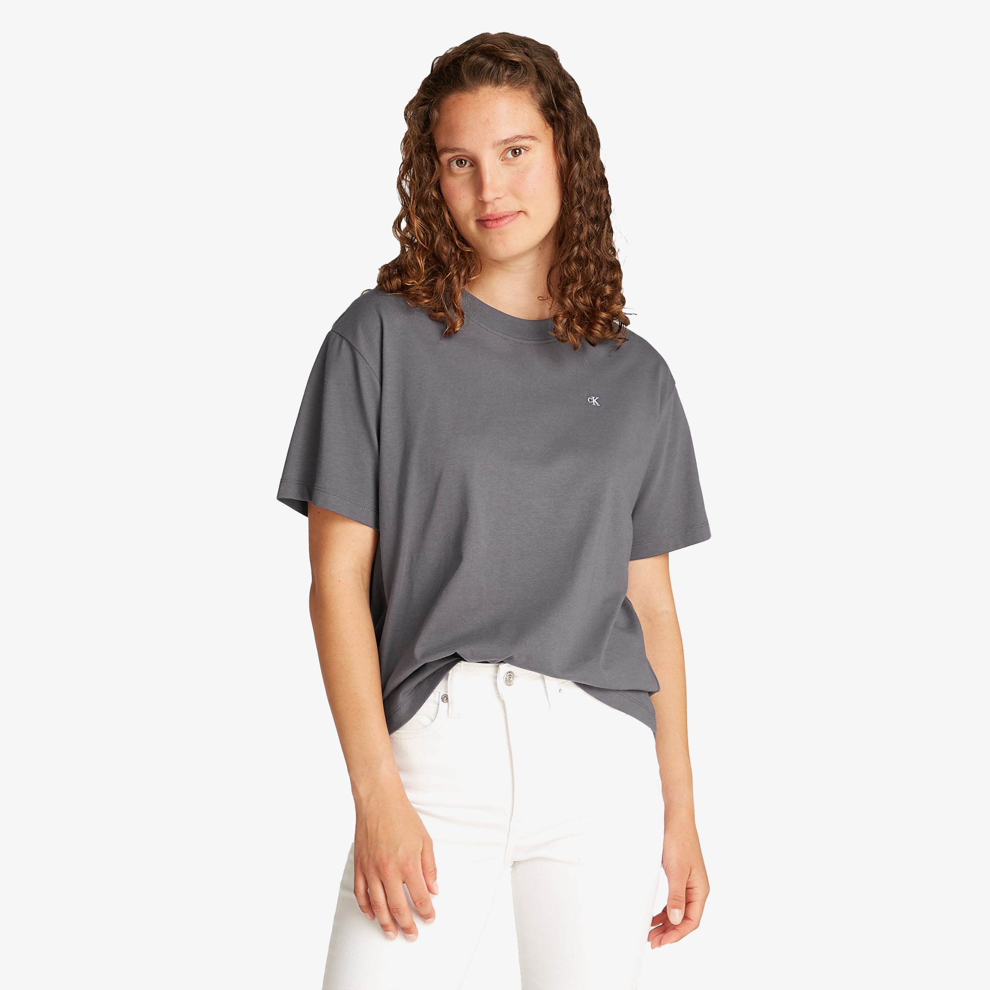 Calvin Klein Kadın Gri T-Shirt