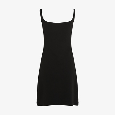  Calvin Klein Soft Flare Kadın Siyah Elbise