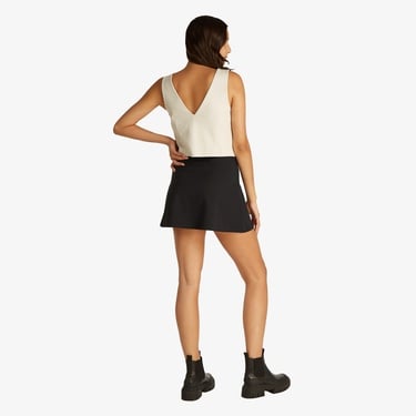  Calvin Klein Logo Milano Kadın Siyah Etek