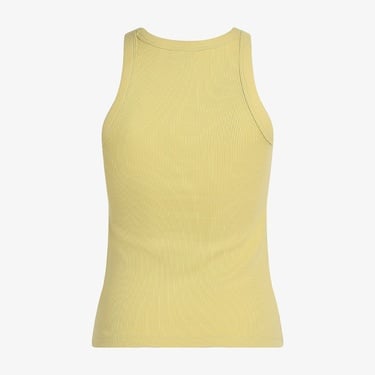  Calvin Klein Monologo Tank Kadın Sarı Kolsuz T-Shirt