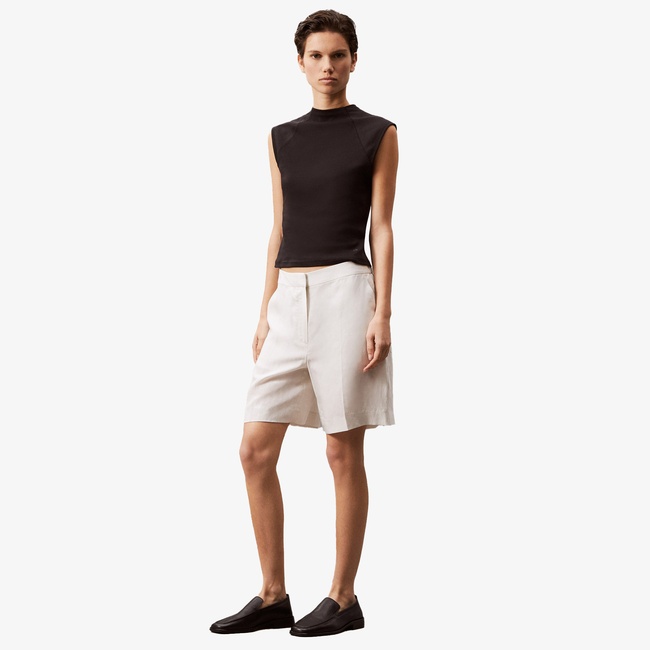  Calvin Klein Tencel Linen Kadın Bej Şort