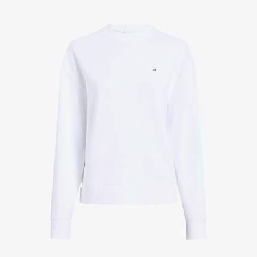  Calvin Klein Regular Kadın Beyaz Sweatshirt