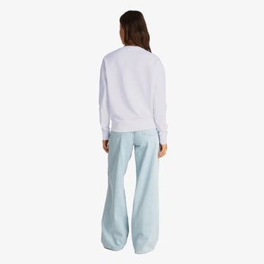 Calvin Klein Regular Kadın Beyaz Sweatshirt