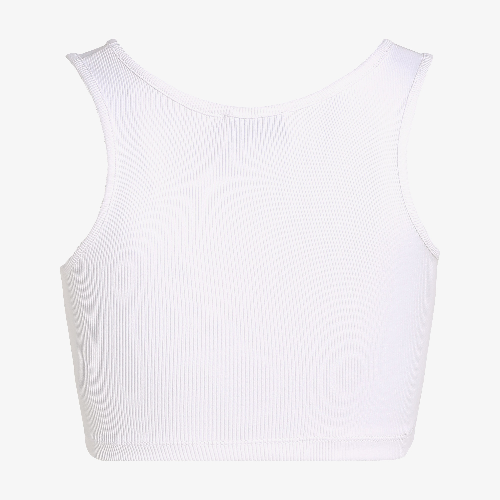 Calvin Klein Label Kadın Beyaz Kolsuz T-Shirt