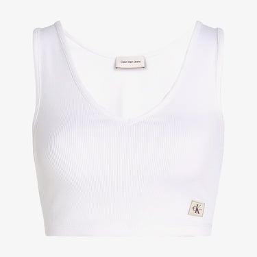  Calvin Klein Label Kadın Beyaz Bra