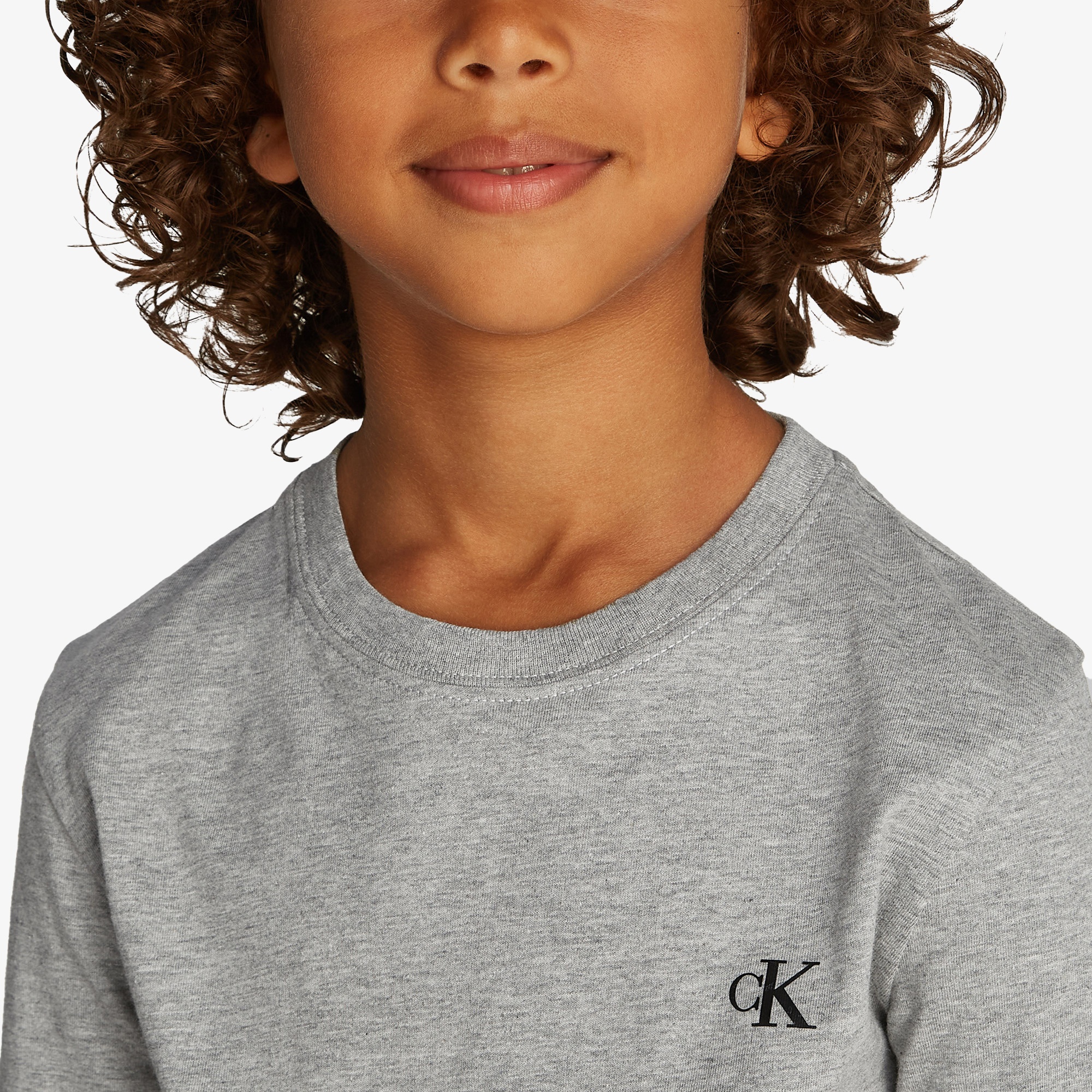 Calvin Klein 2'li Monogram Top Çocuk Gri T-Shirt