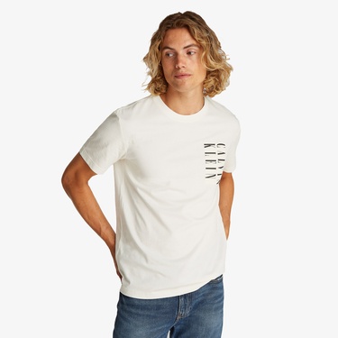  Calvin Klein Erkek Beyaz T-Shirt