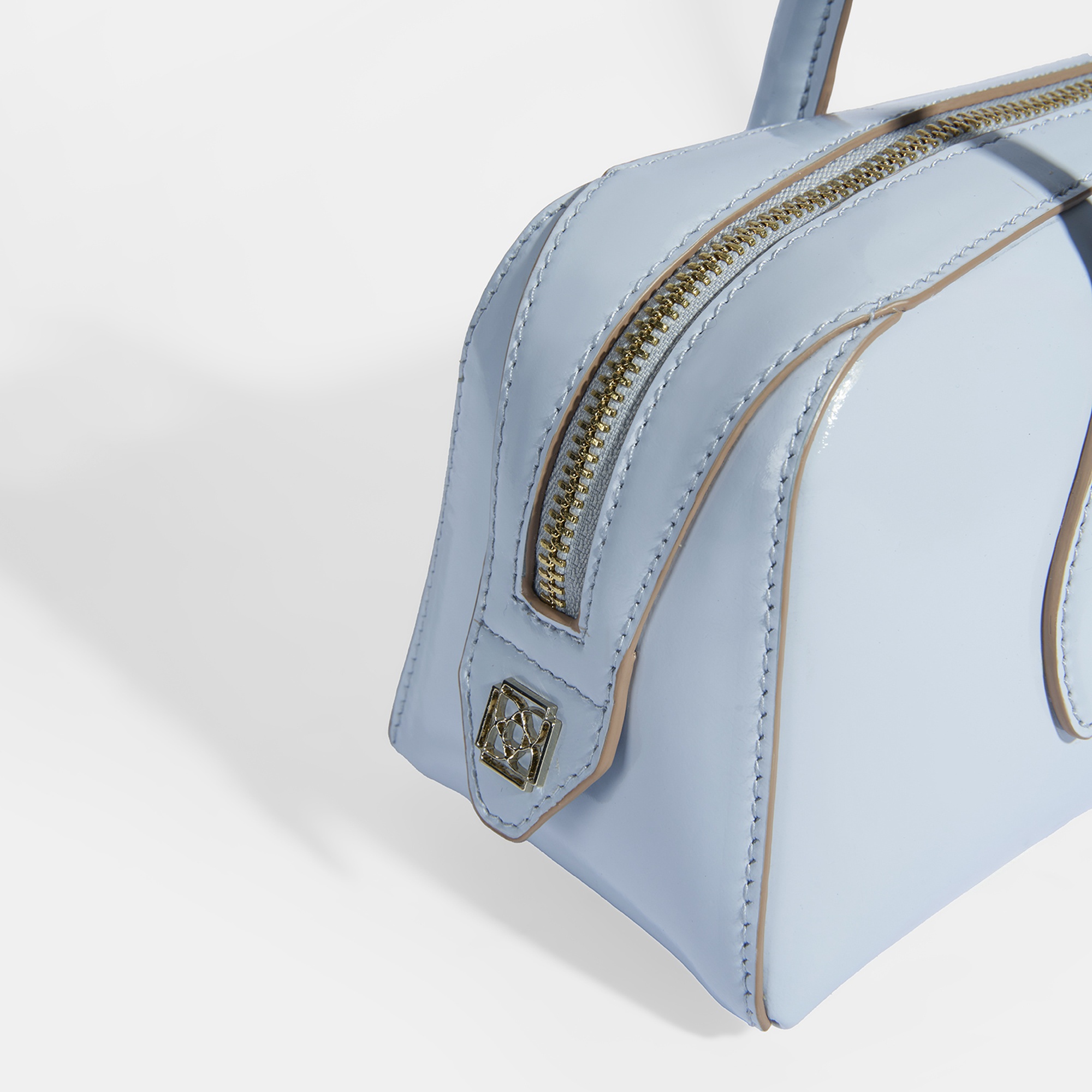 Limited Edition Mavi Kadın Yaprak Detaylı Deri Omuz Çantası