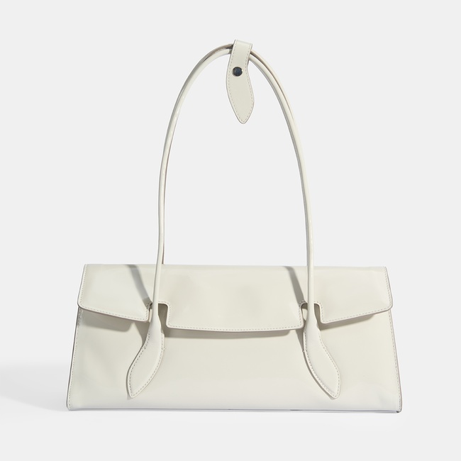  Bej Kadın Yaprak Detaylı Deri Omuz Çantası