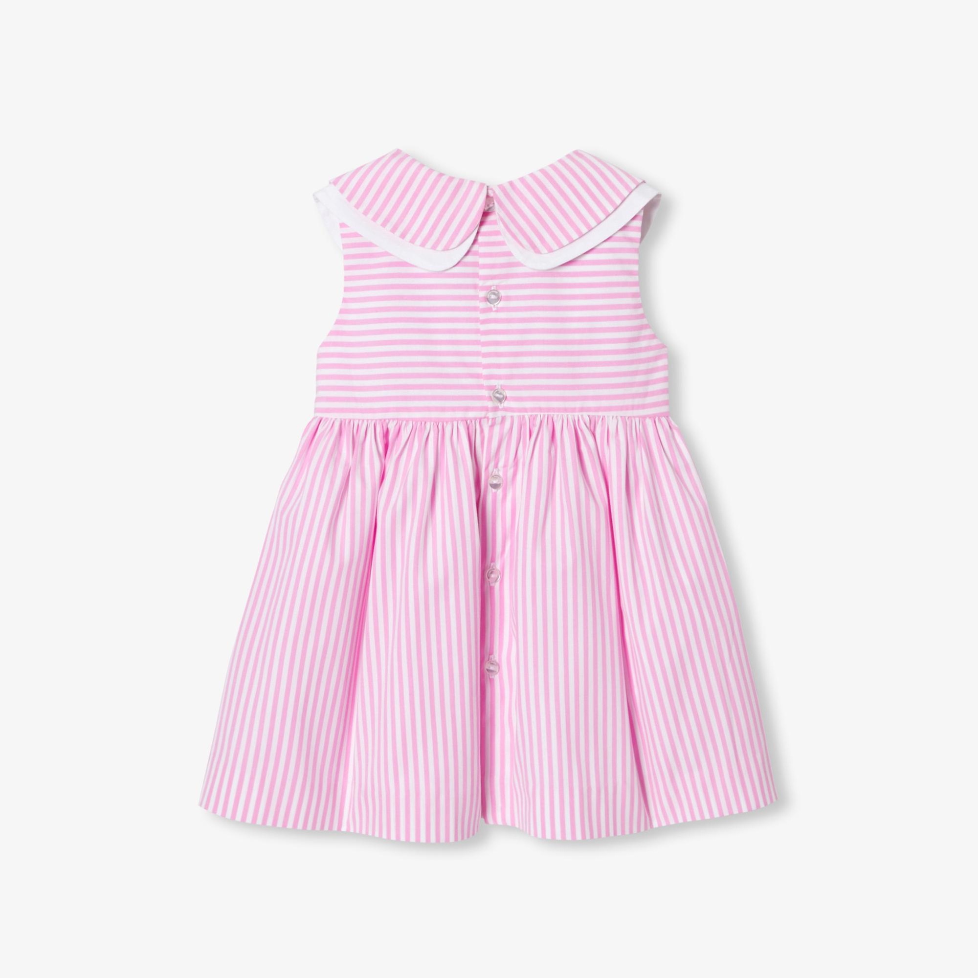 Jacadi Paris Kız Bebek Peter Pan Yaka Çizgili Elbise