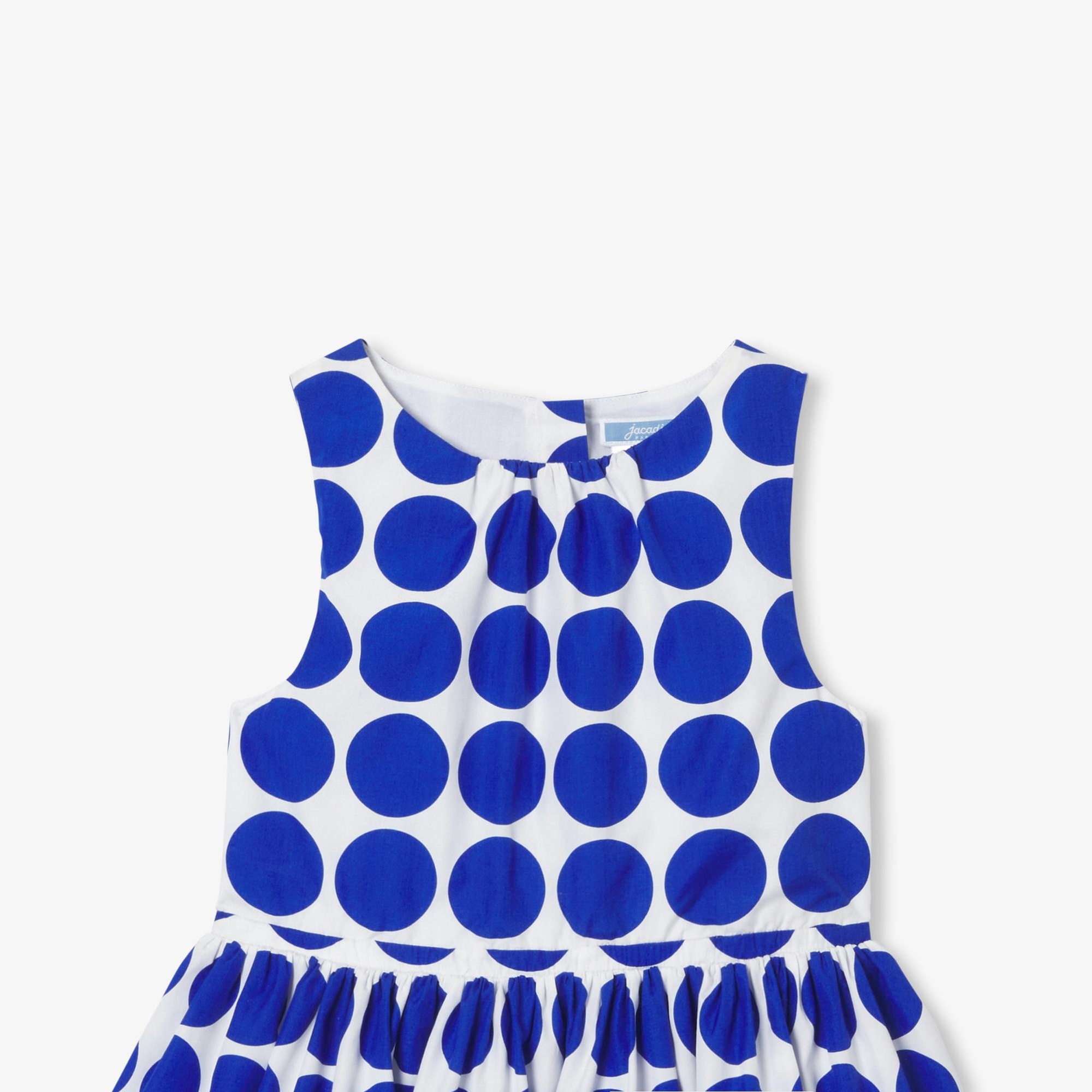 Jacadi Paris Kız Çocuk Puantiyeli Kolsuz Elbise