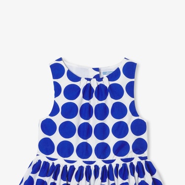  Jacadi Paris Kız Çocuk Puantiyeli Kolsuz Elbise