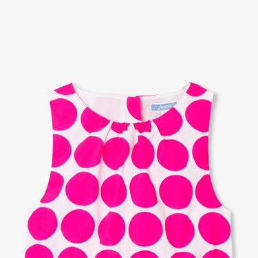  Jacadi Paris Kız Çocuk Puantiyeli Kolsuz Elbise