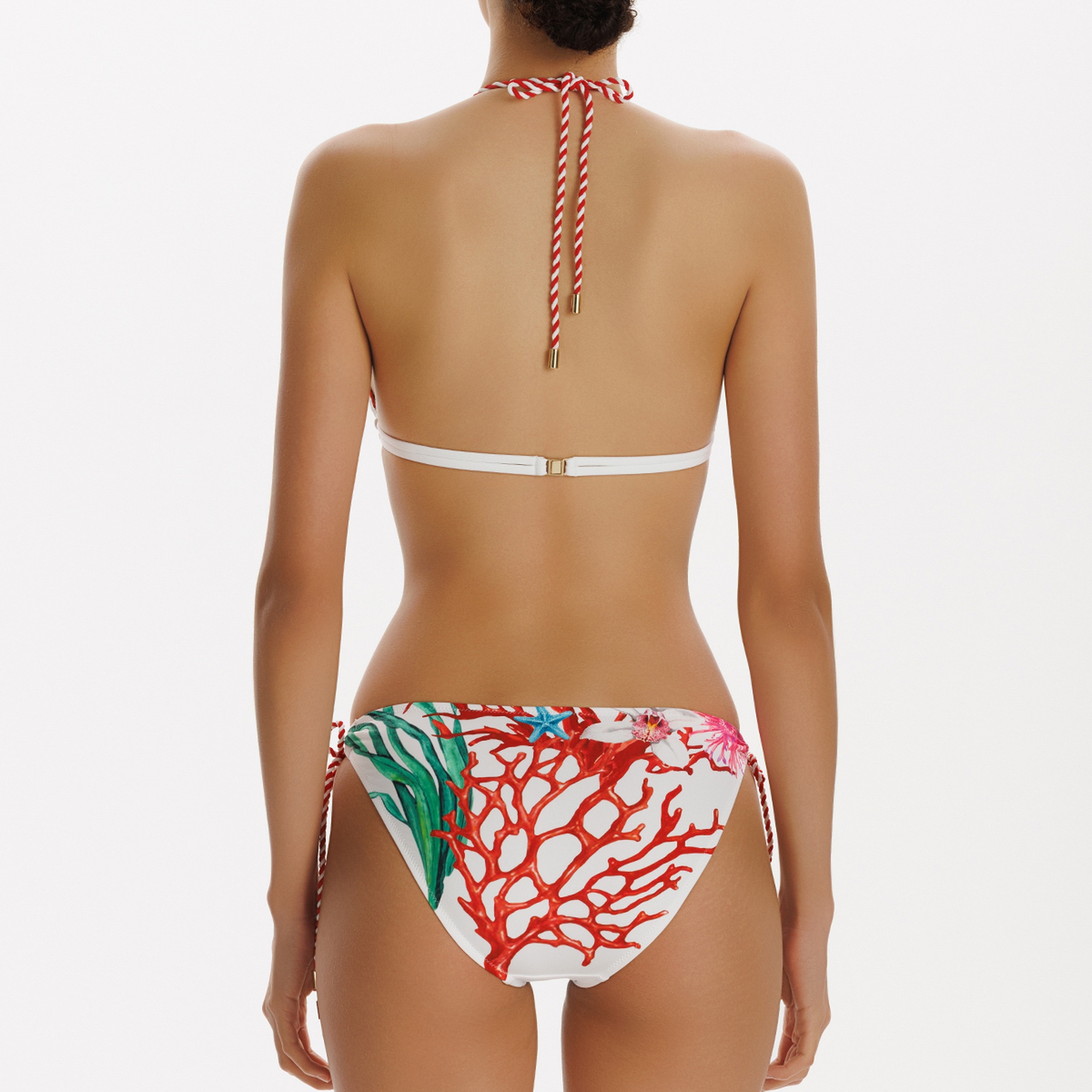 ZEKİ ZELINA DESENLİ ÜÇGEN BİKİNİ TAKIM