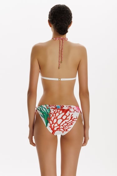  ZEKİ ZELINA DESENLİ ÜÇGEN BİKİNİ TAKIM