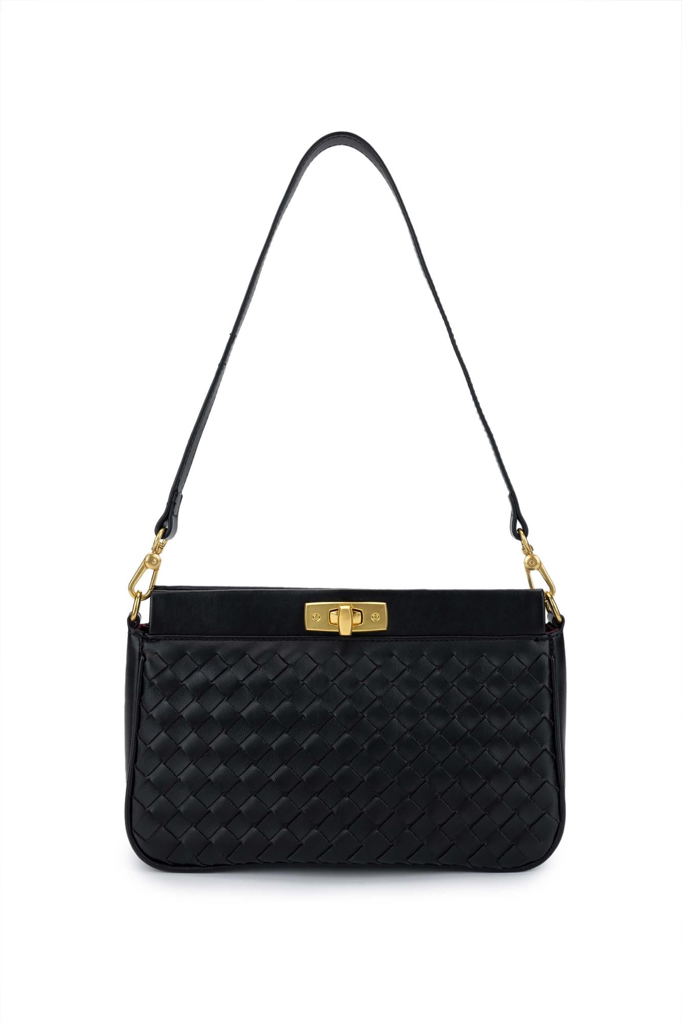  Tamer Tanca Kadın Vegan Siyah Omuz Çanta