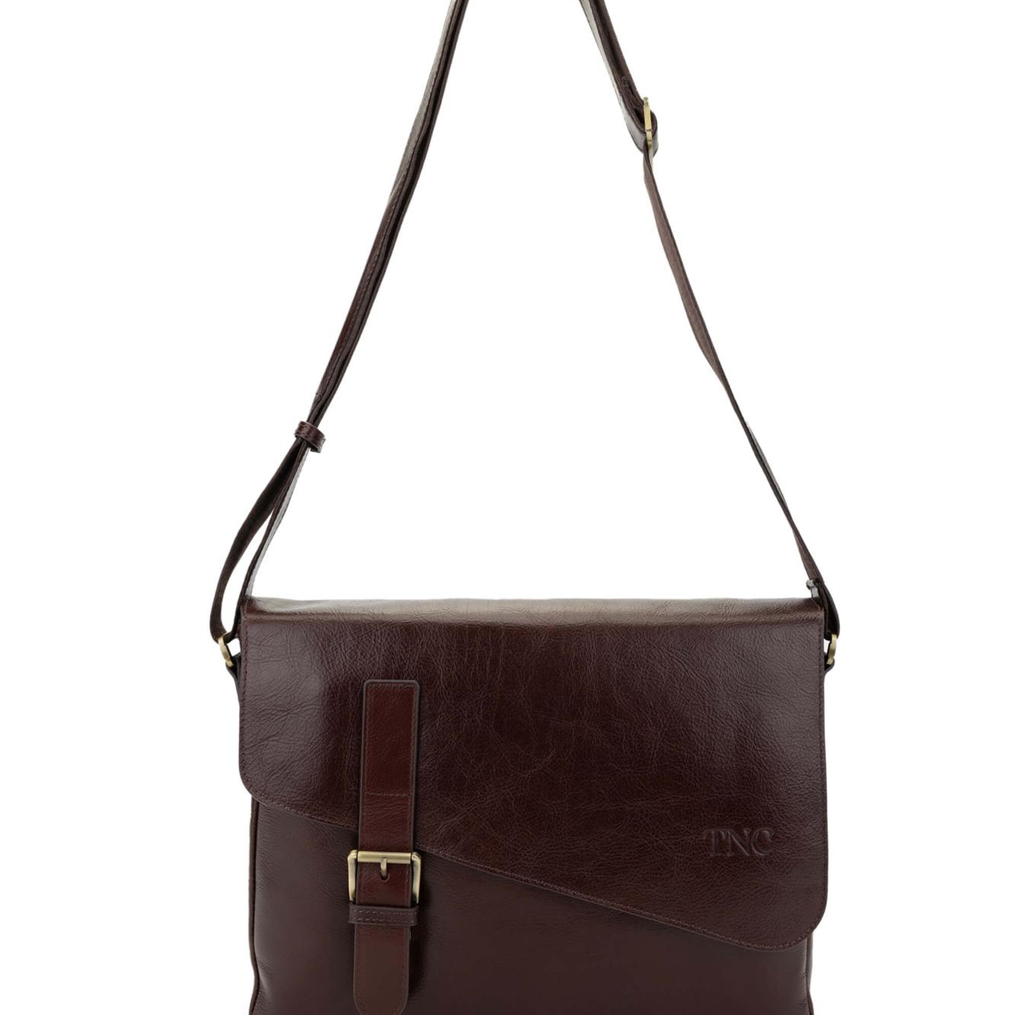 Tamer Tanca Erkek Hakiki Deri Kahverengi Postacı Çanta