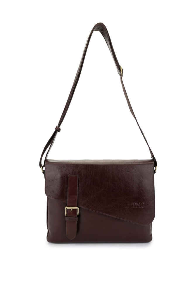  Tamer Tanca Erkek Hakiki Deri Kahverengi Postacı Çanta