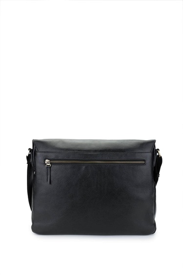  Tamer Tanca Erkek Hakiki Deri Siyah Deri Postacı Çanta