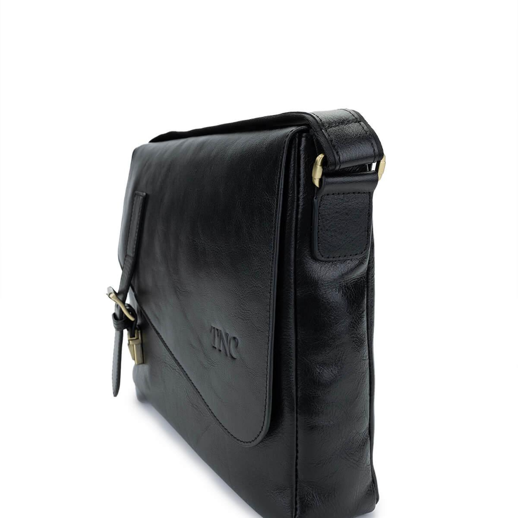 Tamer Tanca Erkek Hakiki Deri Siyah Deri Postacı Çanta