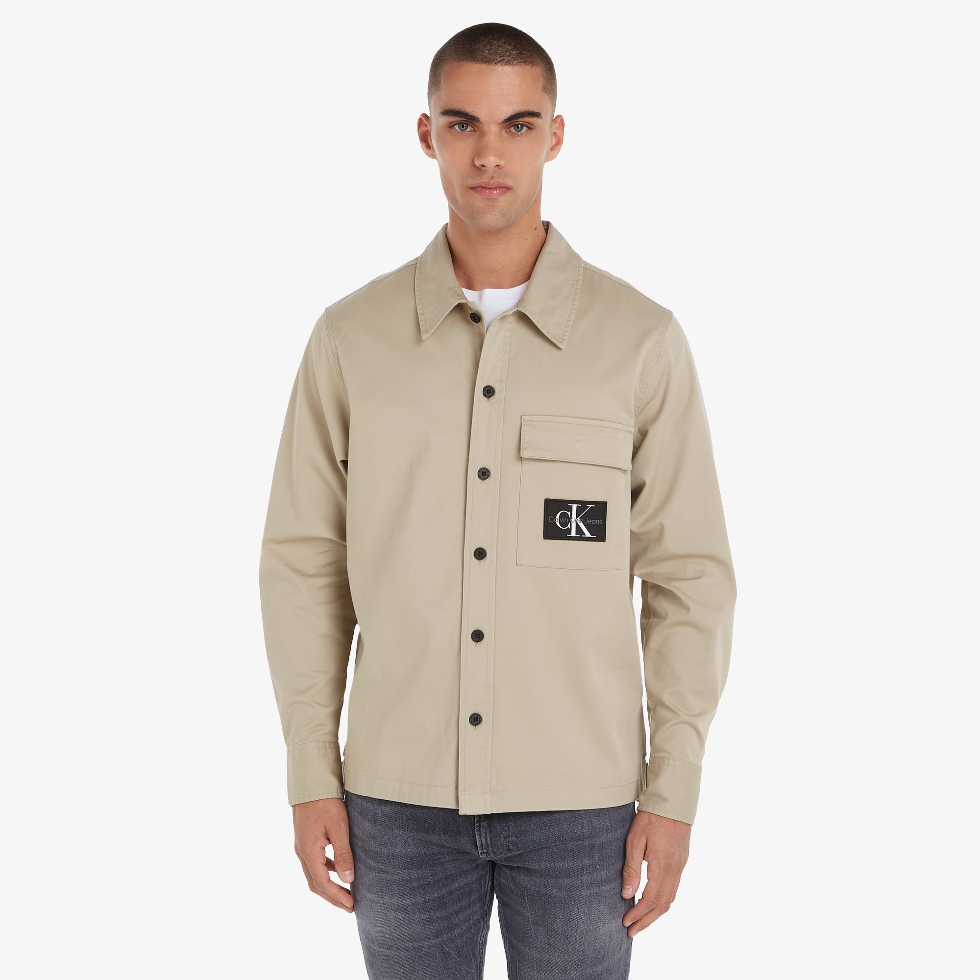 Calvin Klein Jeans Core Essentials Erkek Gri T-Shirt