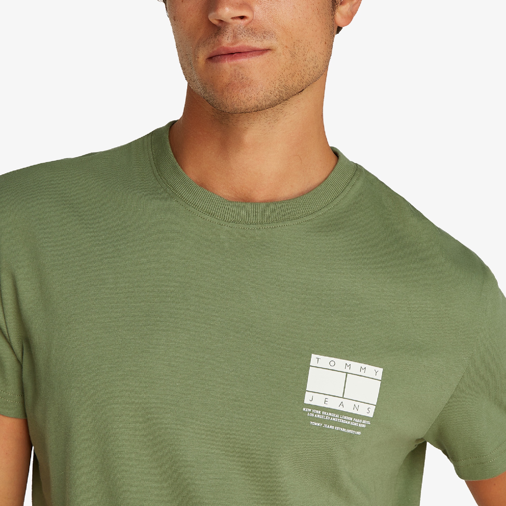 Tommy Jeans Reg Dna Graphic Ext Erkek Yeşil T-Shirt