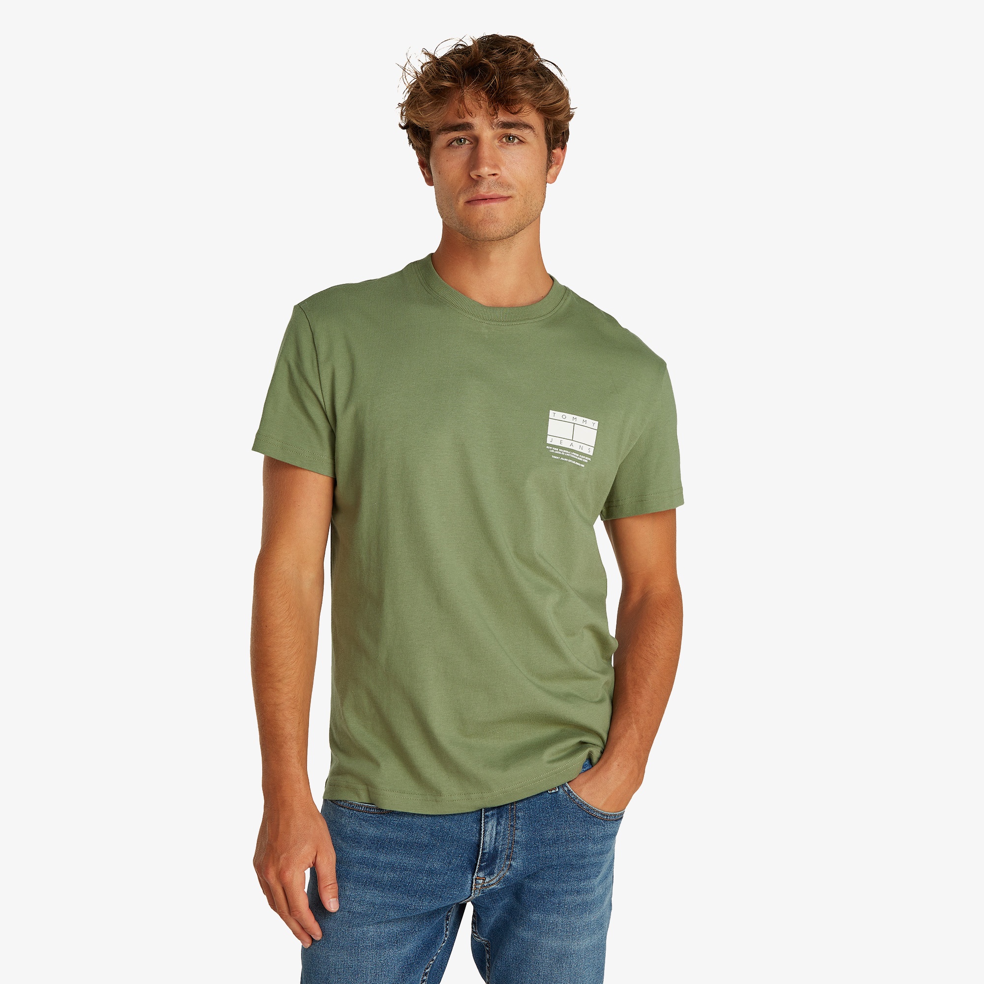 Tommy Jeans Reg Dna Graphic Ext Erkek Yeşil T-Shirt