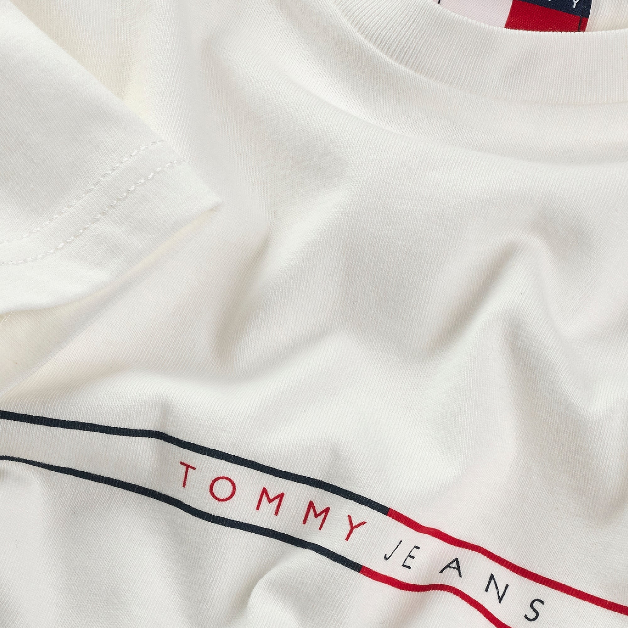 Tommy Jeans Slim Entry Graphic Ext Erkek Beyaz T-Shirt