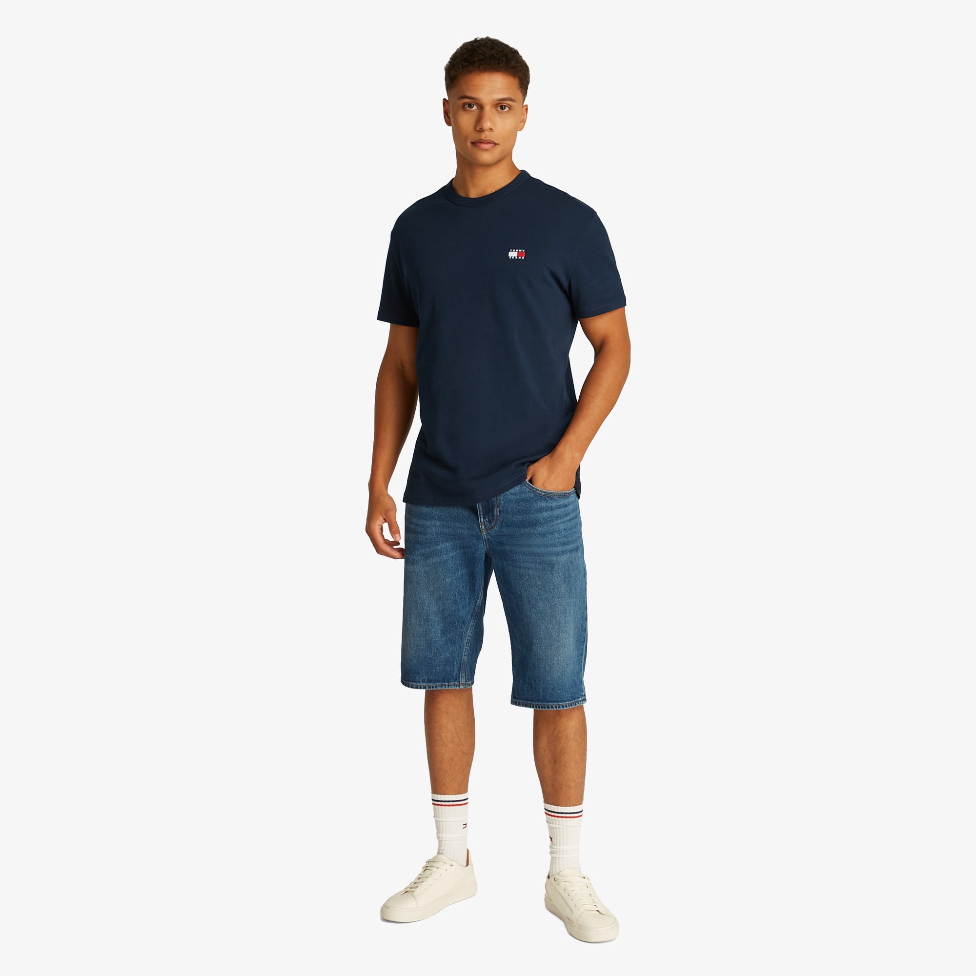 Tommy Hilfiger Badge Erkek Lacivert T-Shirt