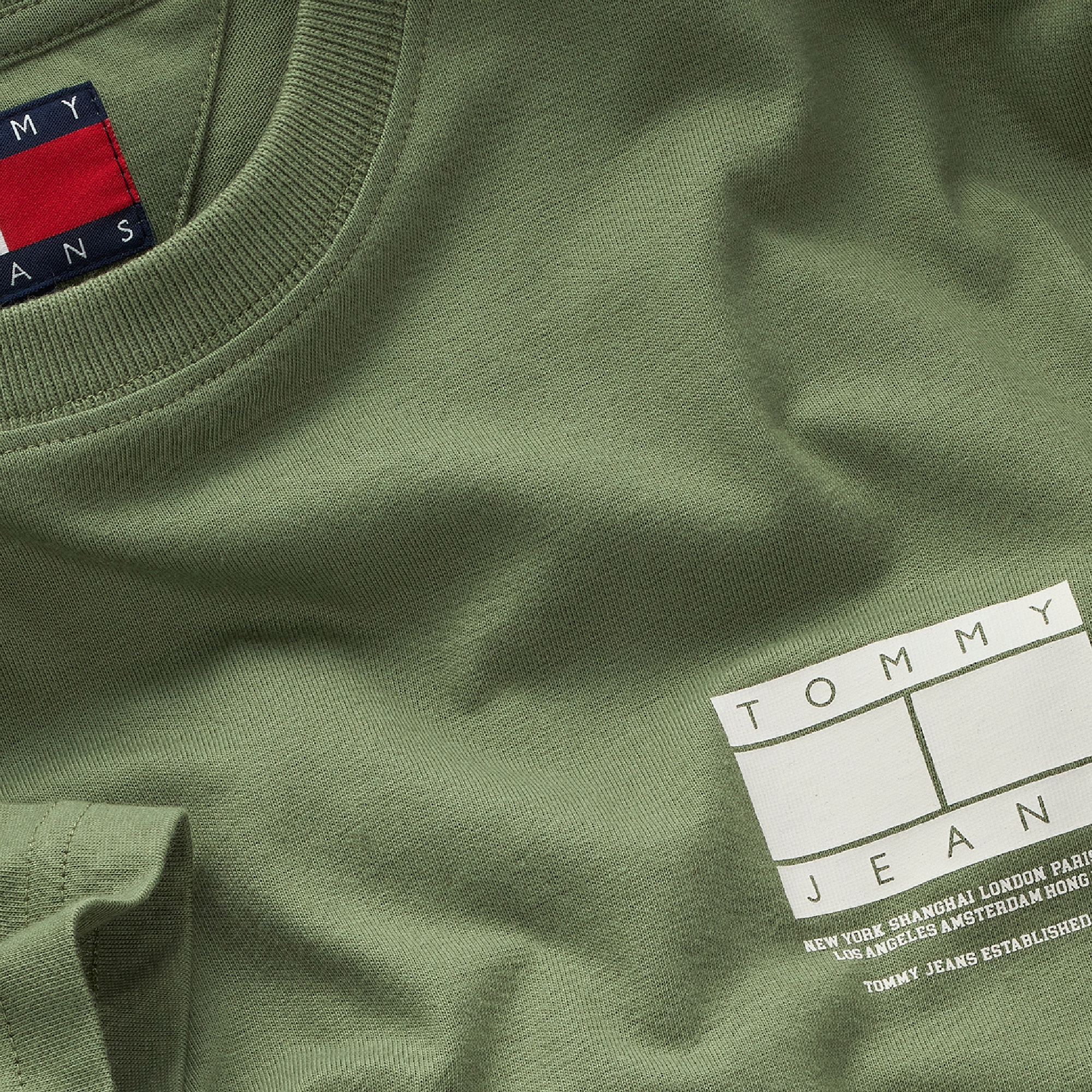 Tommy Jeans Reg Dna Graphic Ext Erkek Yeşil T-Shirt