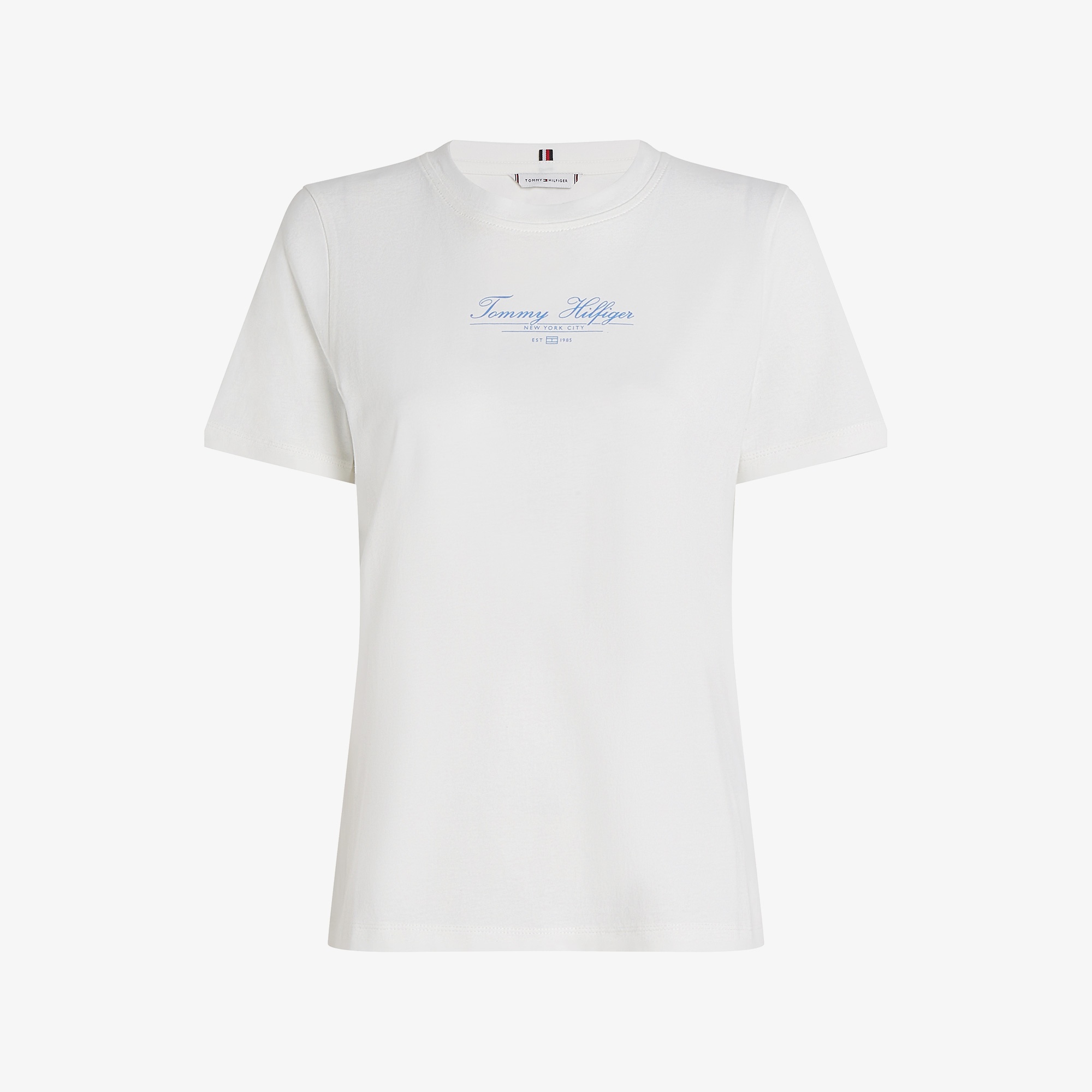 Tommy Hilfiger Reg Script Kadın Beyaz T-Shirt