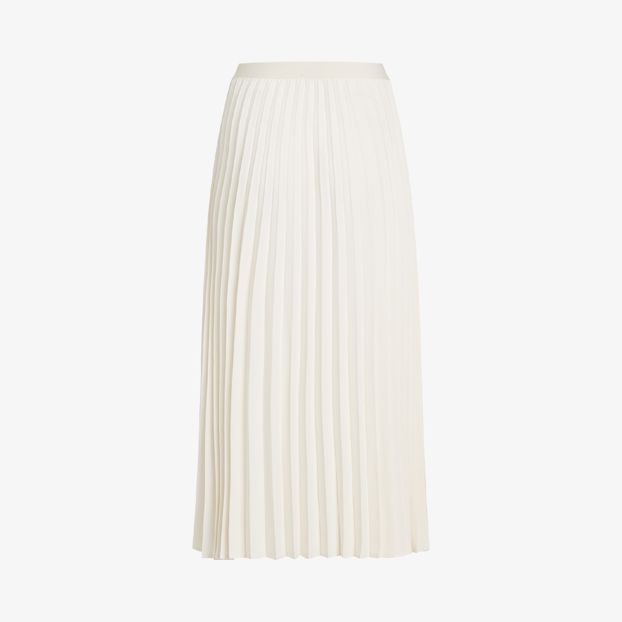 Tommy Hilfiger Fluid Pleated Pull On Midi Kadın Krem Rengi Etek