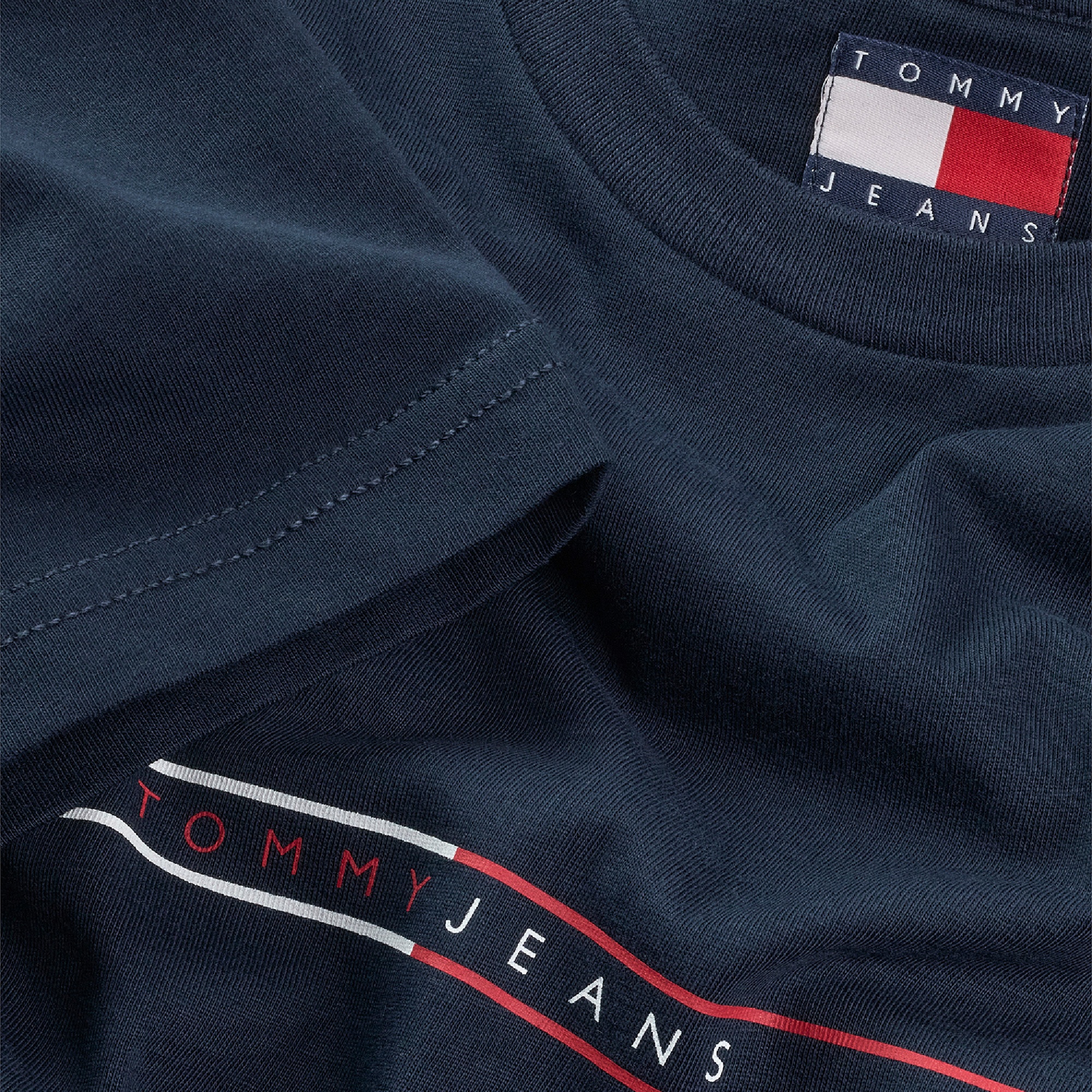 Tommy Jeans Slim Entry Graphic Ext Erkek Lacivert T-Shirt