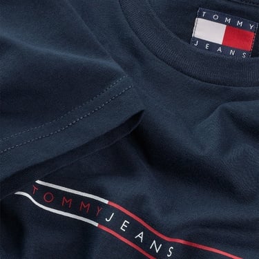  Tommy Jeans Slim Entry Graphic Ext Erkek Lacivert T-Shirt