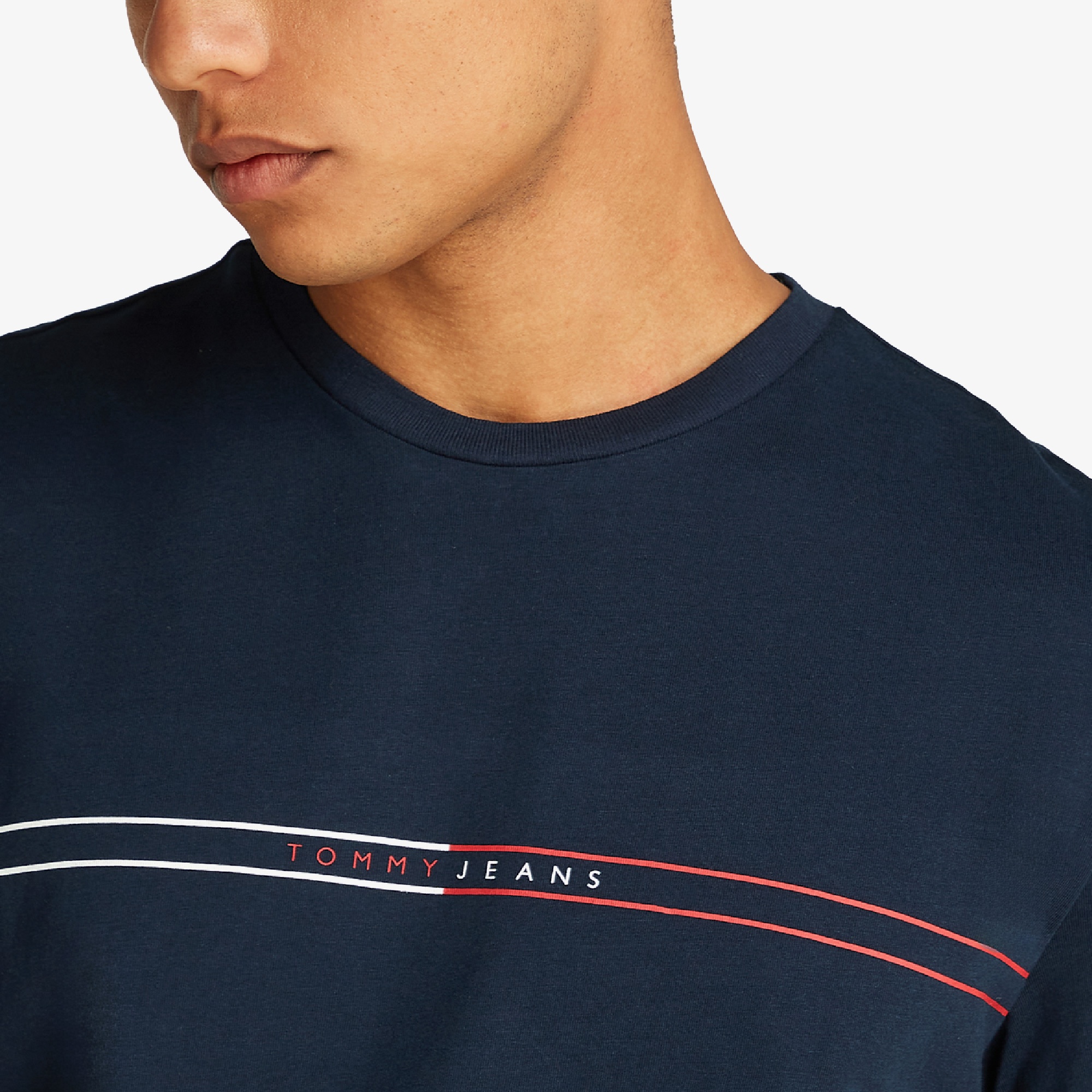 Tommy Jeans Slim Entry Graphic Ext Erkek Lacivert T-Shirt