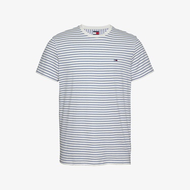  Tommy Jeans Slim Stripe Erkek Mavi T-Shirt