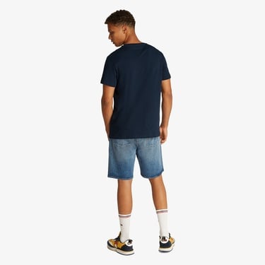  Tommy Jeans Slim Entry Graphic Ext Erkek Lacivert T-Shirt