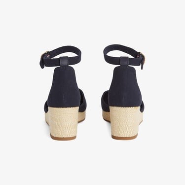  Tommy Hilfiger Flag Closed Toe Mid Wedge Kadın Lacivert Sandalet