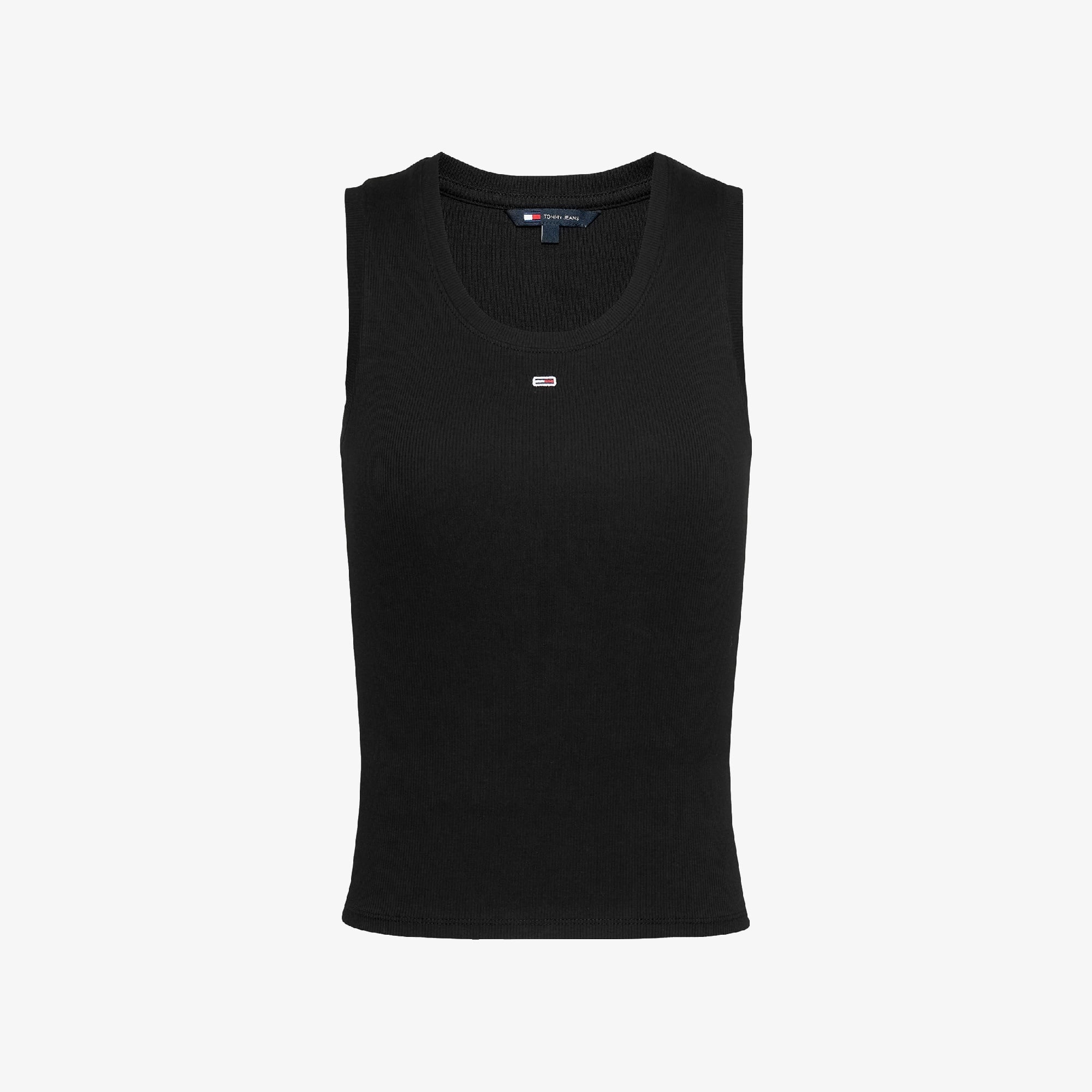 Tommy Jeans Essential Rib Tank Kadın Siyah Kolsuz T-Shirt