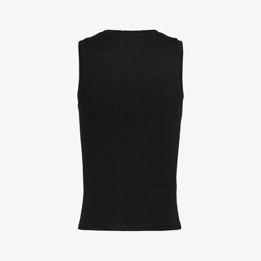  Tommy Jeans Essential Rib Tank Kadın Siyah Kolsuz T-Shirt