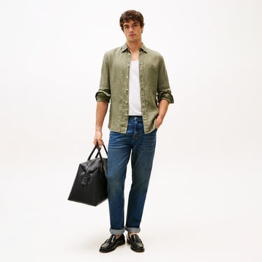  Tommy Hilfiger Pigment Erkek Yeşil Gömlek