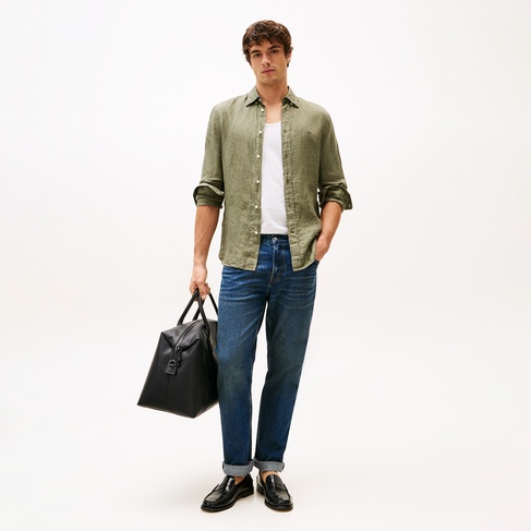  Tommy Hilfiger Pigment Erkek Yeşil Gömlek