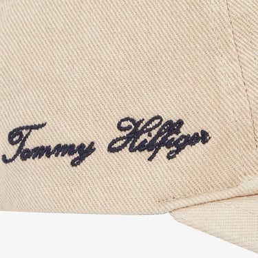  Tommy Hilfiger Seasonal Flag Wash 6 Panel Erkek Krem Şapka