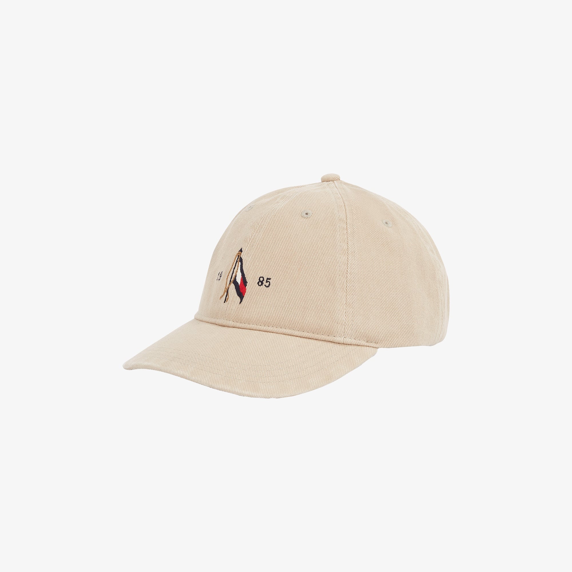 Tommy Hilfiger Seasonal Flag Wash 6 Panel Erkek Krem Şapka