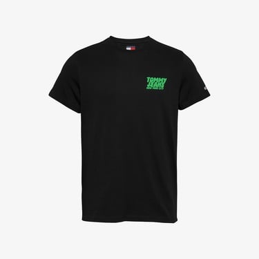  Tommy Jeans Slim Bubble Print Ext Erkek Siyah T-Shirt