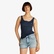 Tommy Jeans Slim Button Tank Kadın Mavi Kolsuz T-Shirt