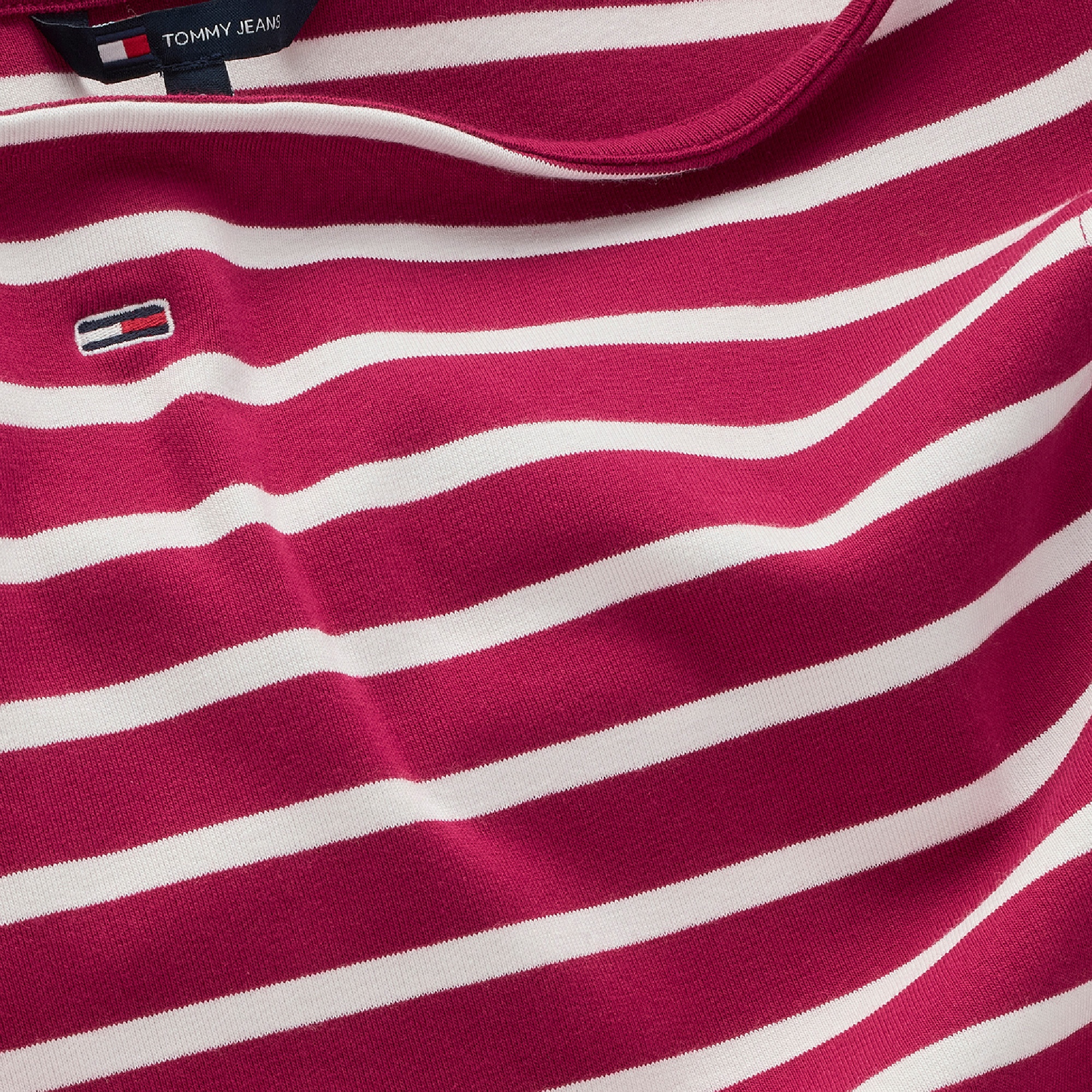 Tommy Jeans Boat Neck Kadın Kırmızı T-Shirt