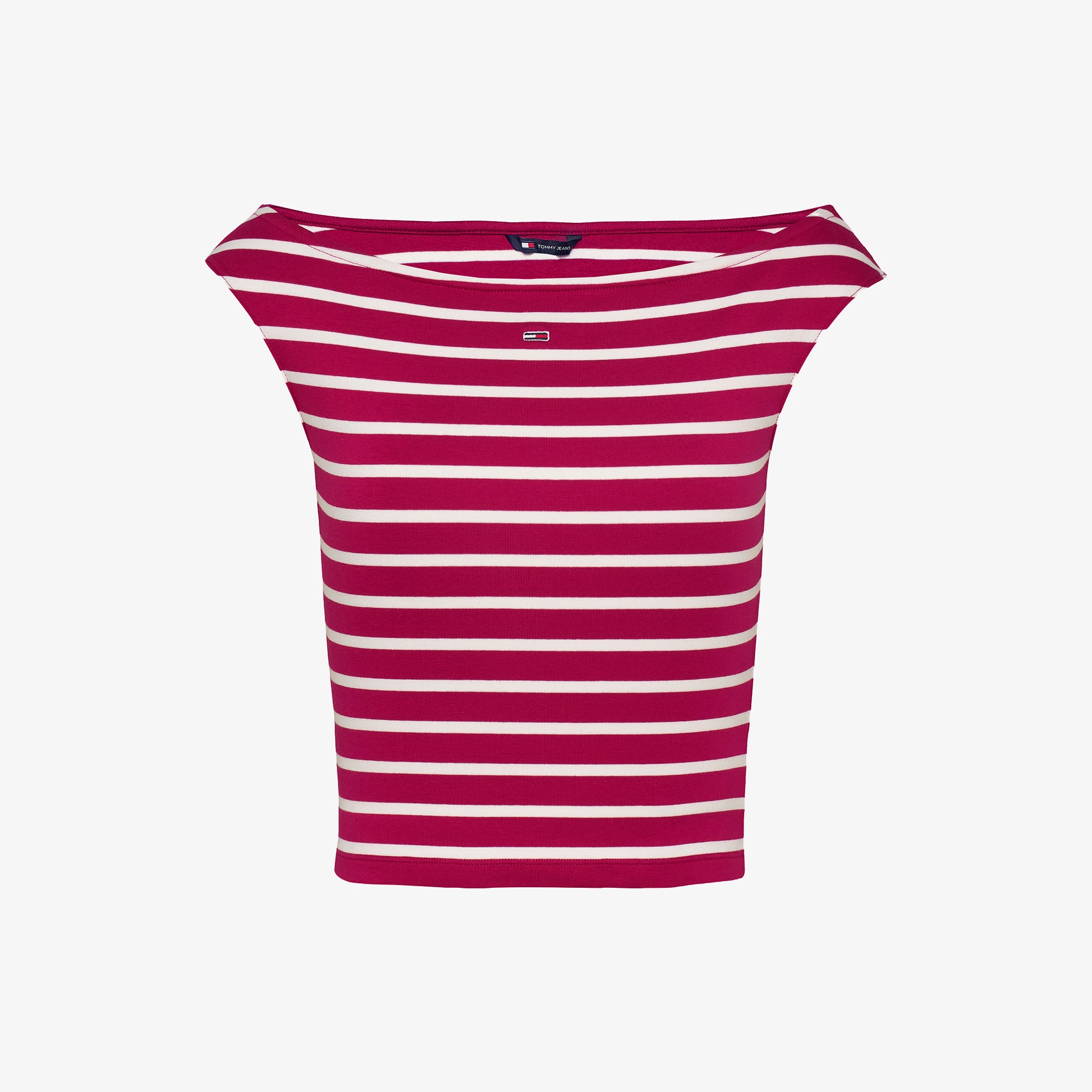 Tommy Jeans Boat Neck Kadın Kırmızı T-Shirt